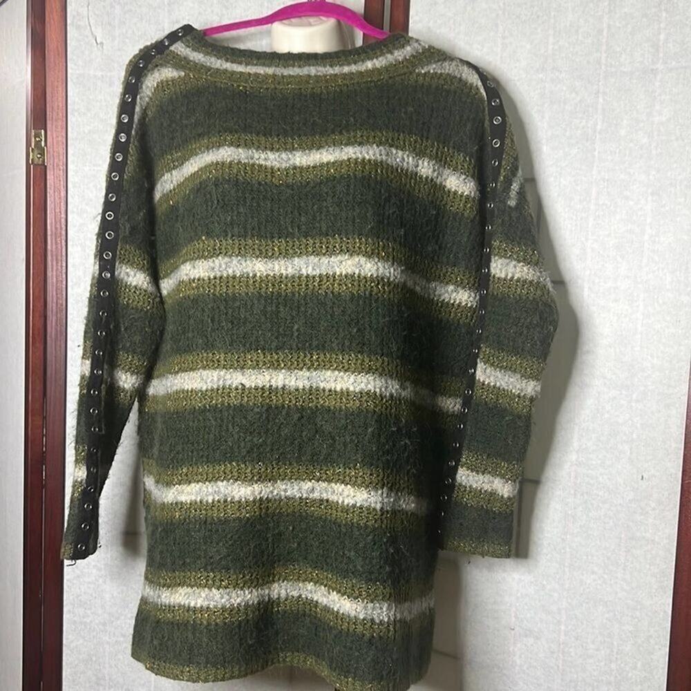 FREE PEOPLE GREENWICH VILLAGE STRIPED ANTHROPOLOGIE OVERSIZE SWEATER‎ SIZE S/P